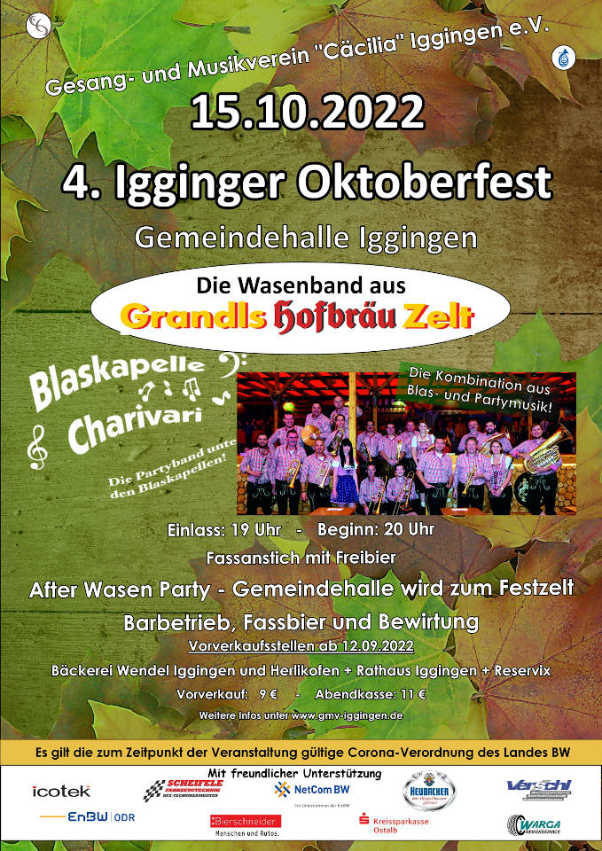 2022 08 Flyer 4. Igginger Oktoberfest web