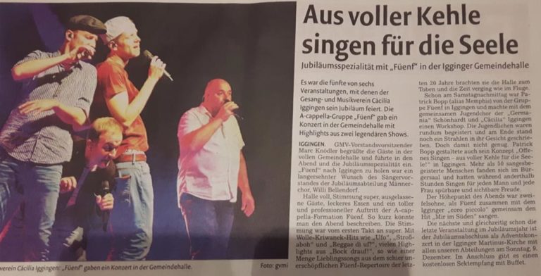 Artikel aus der Remszeitung vom 05.11.2018