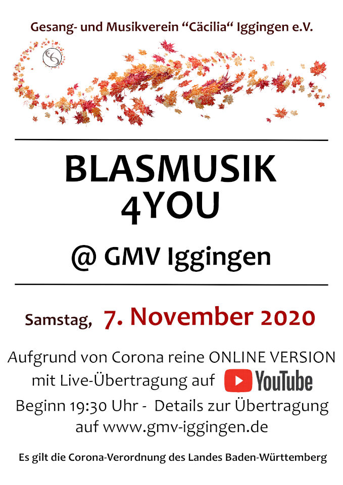 2020 11 Herbstkonzert Blasmusik4You 7.11.2020 web
