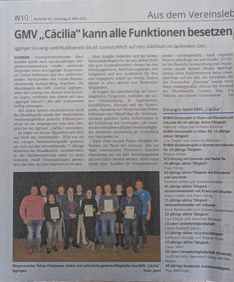 Artikel aus der Remszeitung vom 08.03.2025