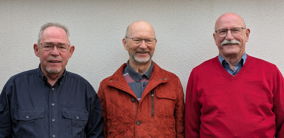 Rolf Bader, Werner Jörg und Willi Bellendorf