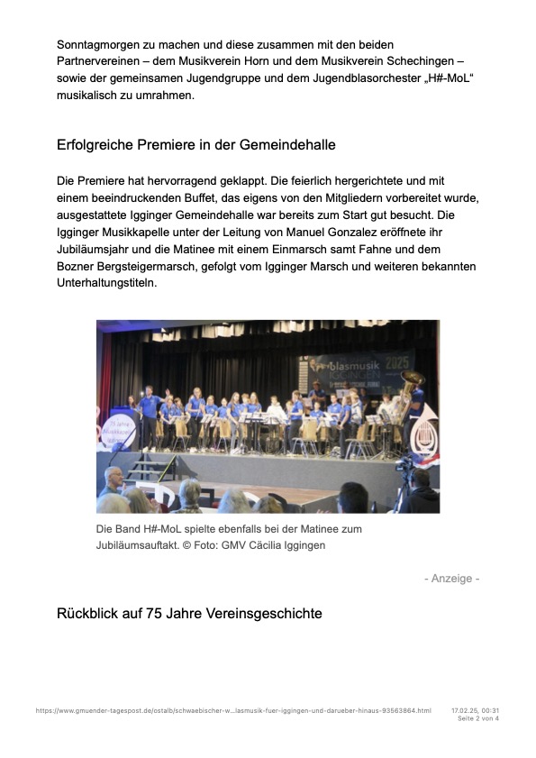 Artikel aus der Gmünder Tagespost vom 10.02.2025