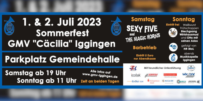 2023 07 Banner Sommerfest Gemeindehallen Parkplatz 2023 web slider