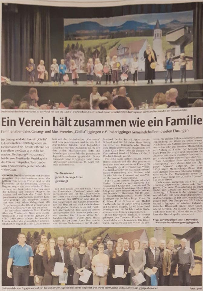 Artikel aus der Remszeitung vom 13.11.2019